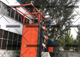 鹽城：Q37100吊鉤式拋丸機清理大型工件，重型工件效果